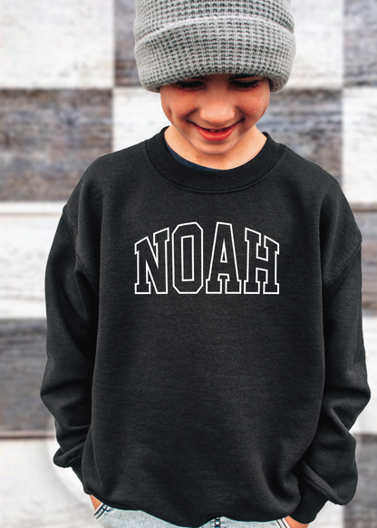 Boy Name Puff Sweatshirt