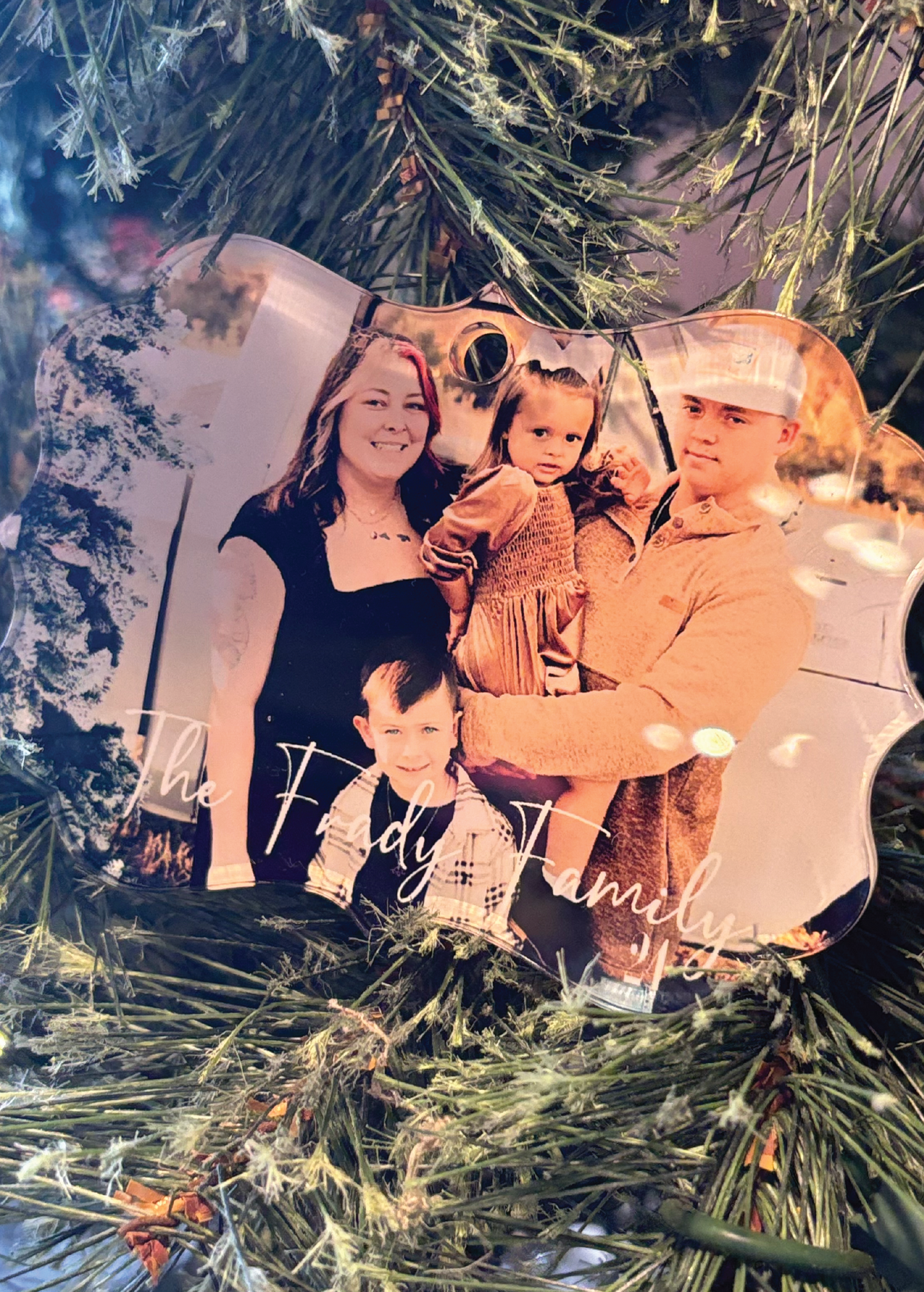 Family Photo Christmas Ornament