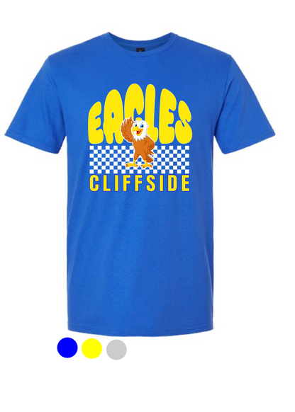 Cliffside Retro Checkered Graphic Tee