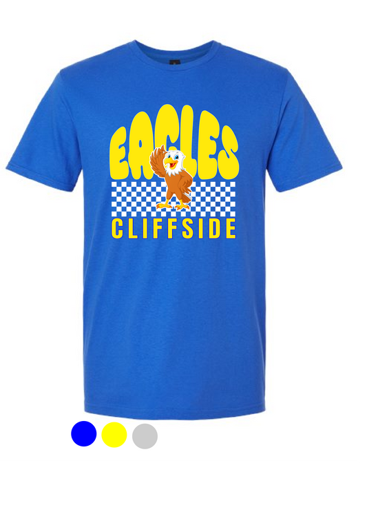 Cliffside Retro Checkered Graphic Tee