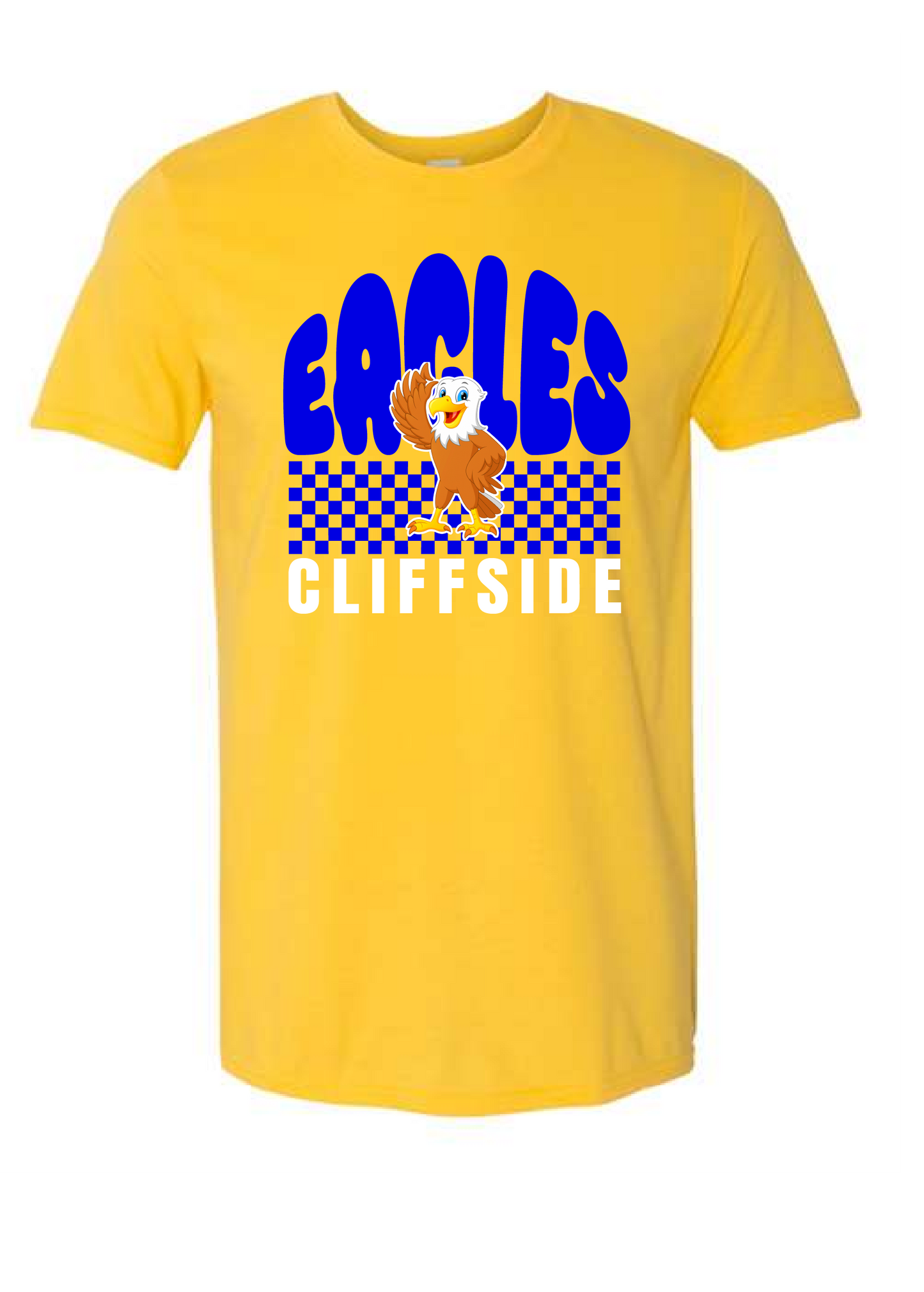 Cliffside Retro Checkered Graphic Tee