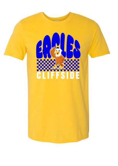 Cliffside Retro Checkered Graphic Tee