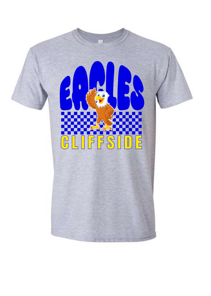 Cliffside Retro Checkered Graphic Tee