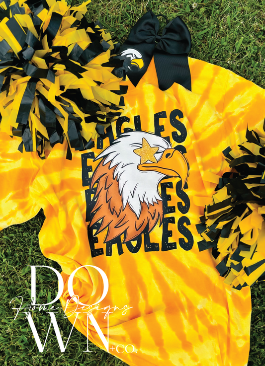 Retro Tie Dye Eagles Tee