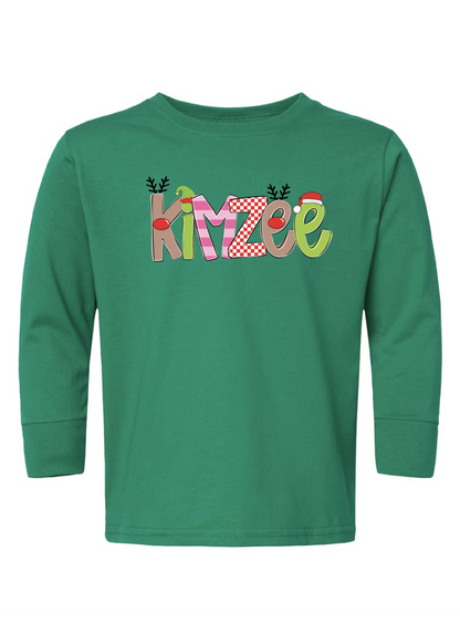 Christmas  Doodle Long Sleeve tee