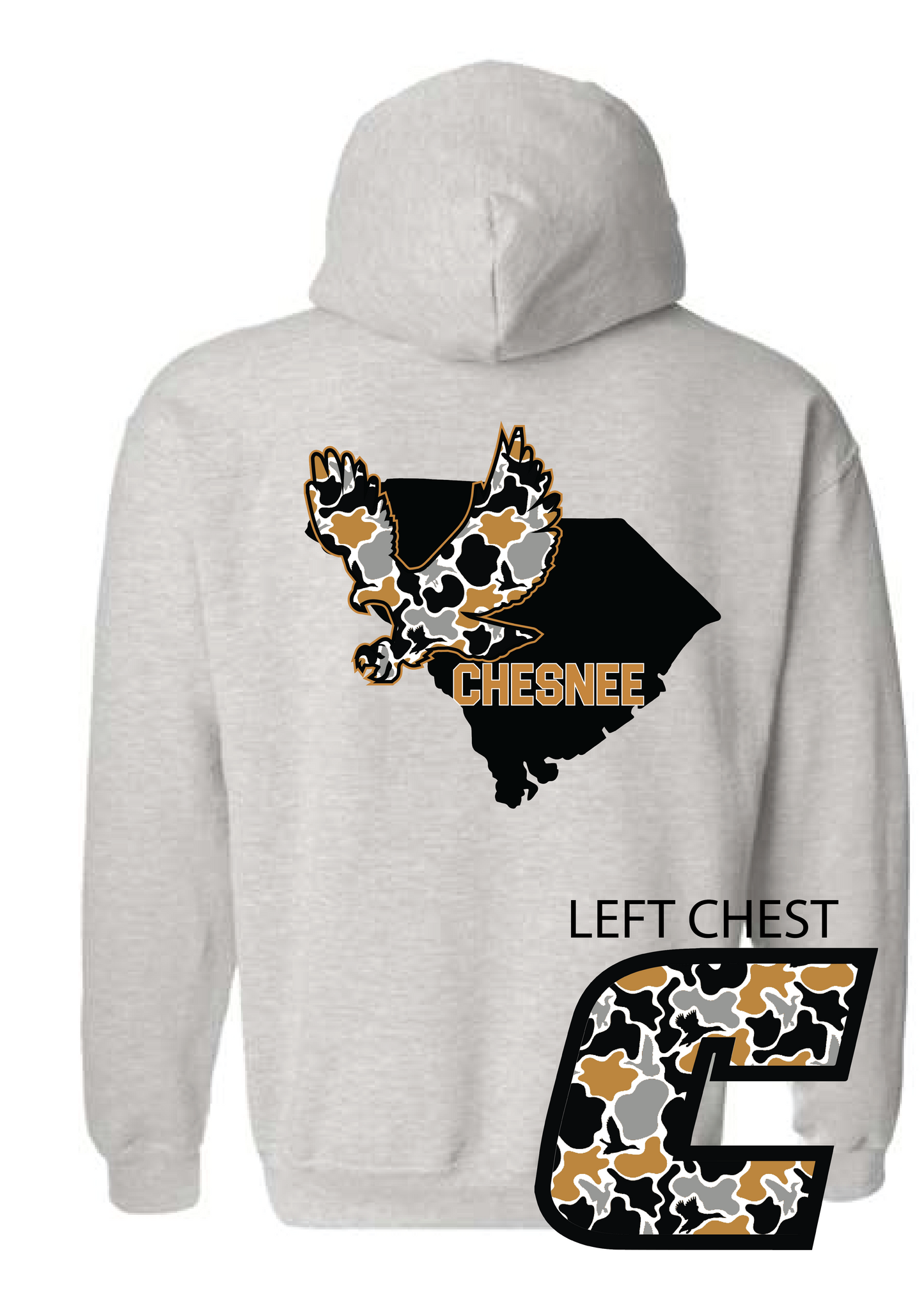 SC Eagles Duck Camo BLACK AND GOLD Hoodie