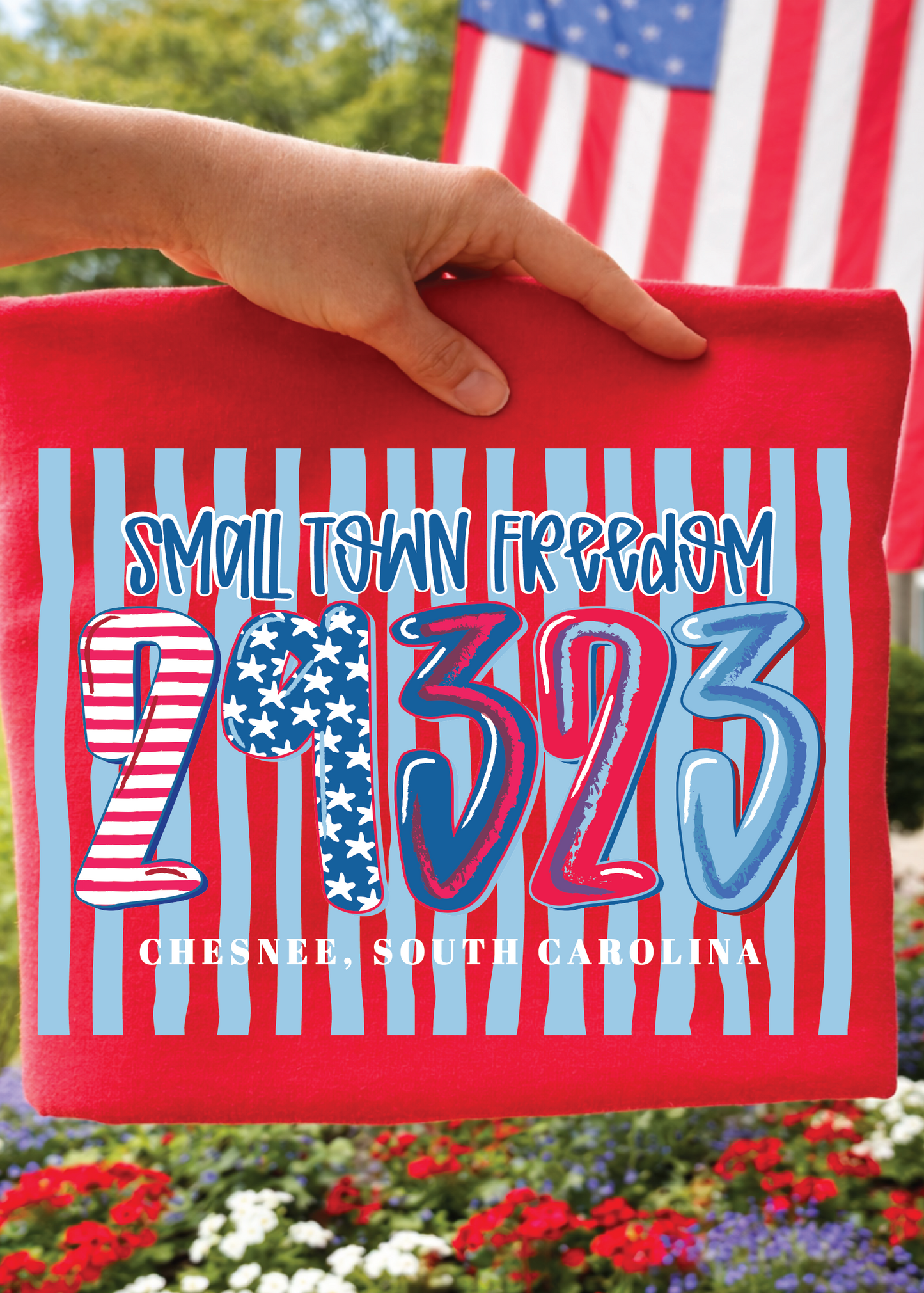 Patriotic Small Town Custom Tees