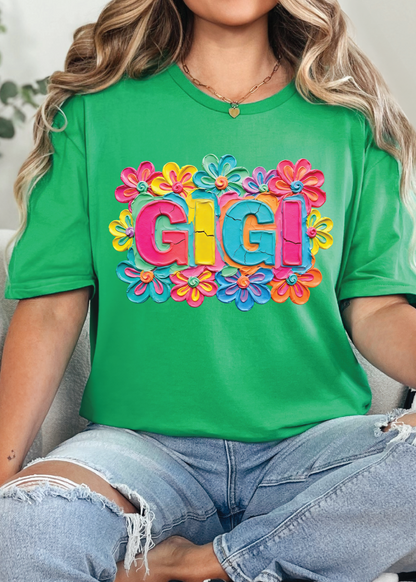 Watercolor Spring Floral Name Tees