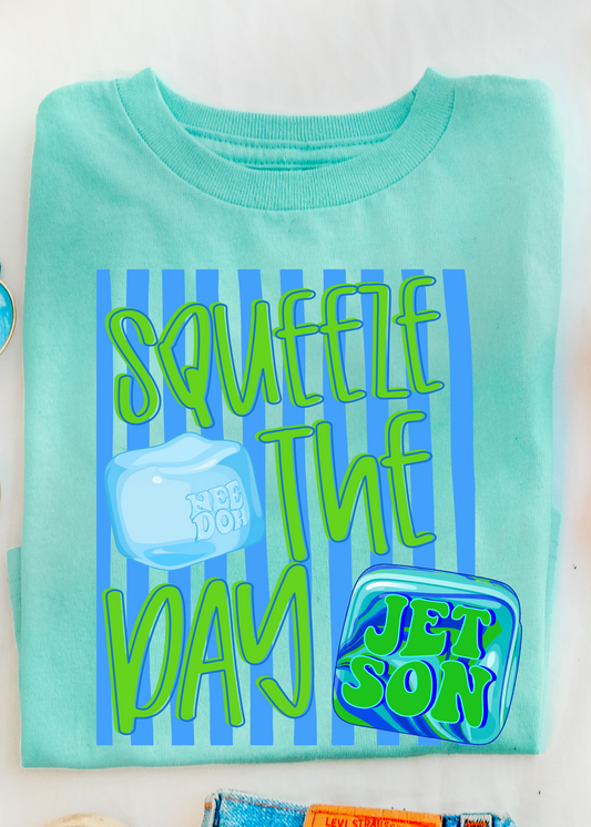 Squeeze the Day Custom Name Boy Tee