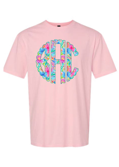 Summer Floral Monogram Tee