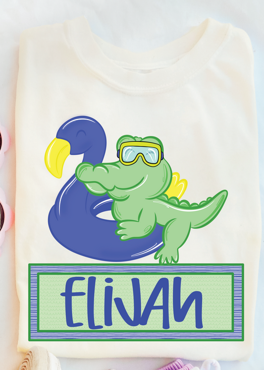 Gator Floatie Name Tee