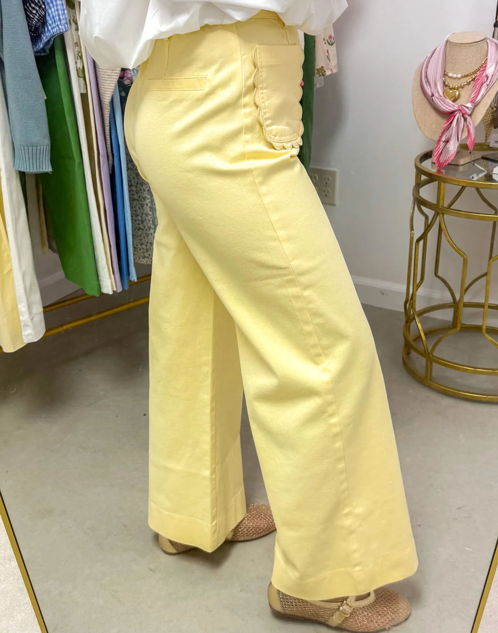 Lemon Drop Scallop Pants