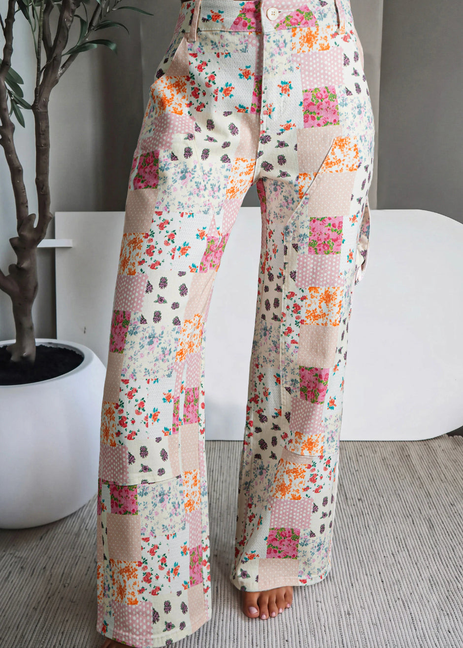 Patchwork Petals Pants