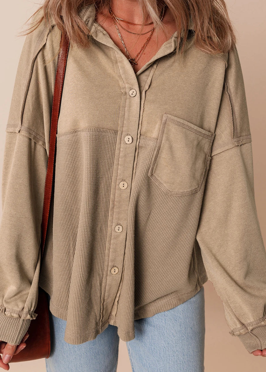 The Easygoing Waffle Shacket