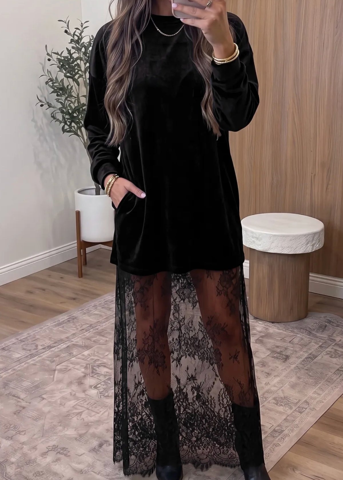 After Hours Lace Maxi
