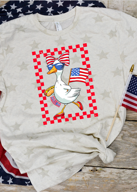 Patriotic Goose Girl Tee
