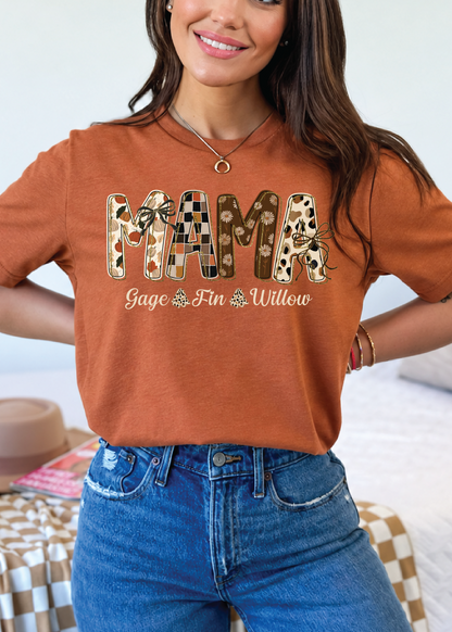 Fall Doodle Custom Name Tee