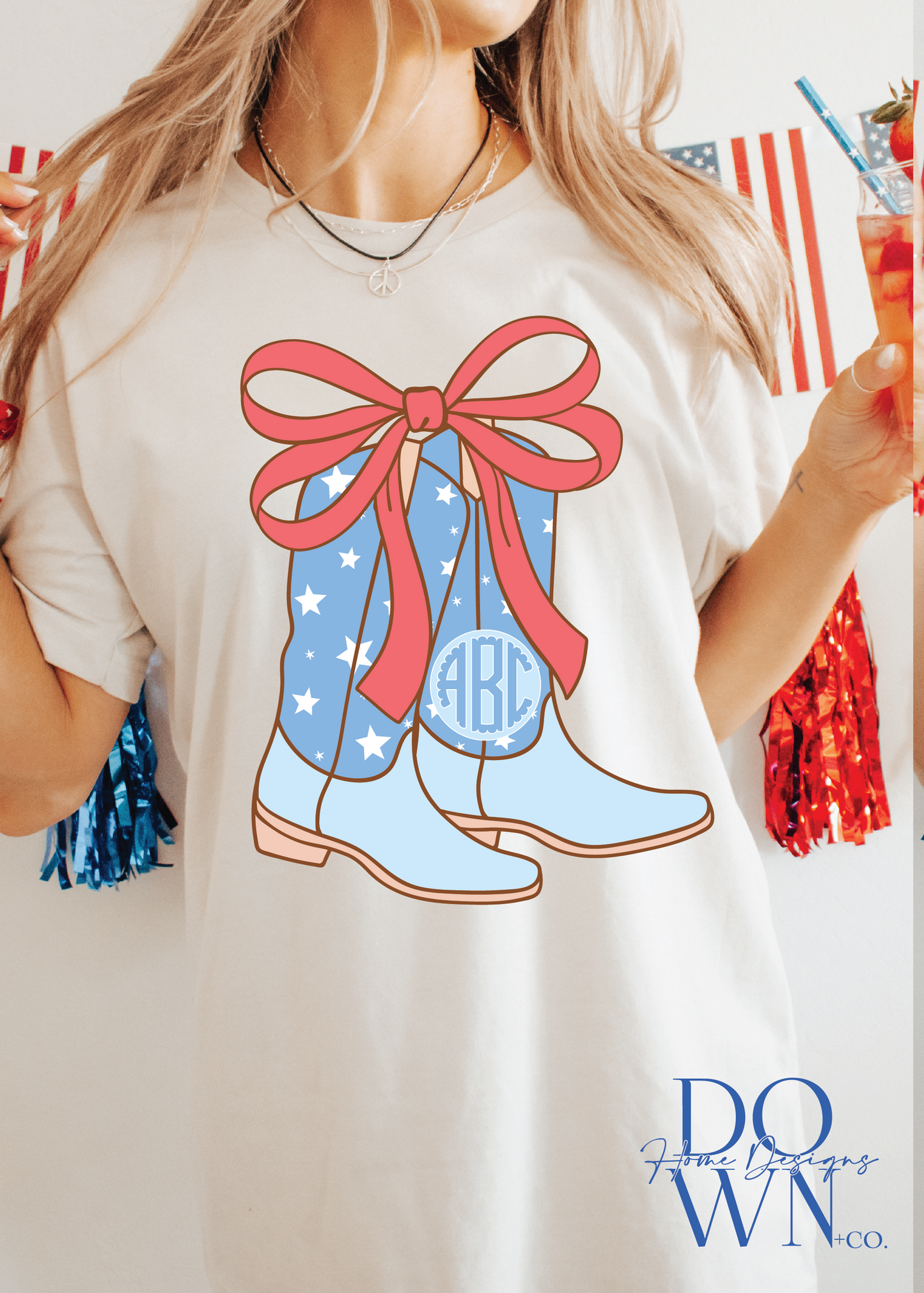 USA Monogram Boots Tee