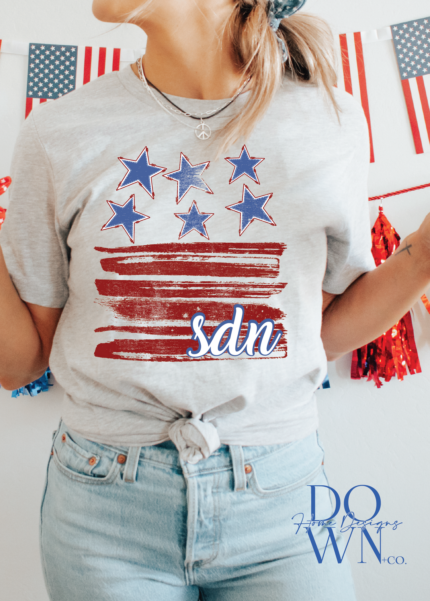 Stars + Stripes Monogram Tee