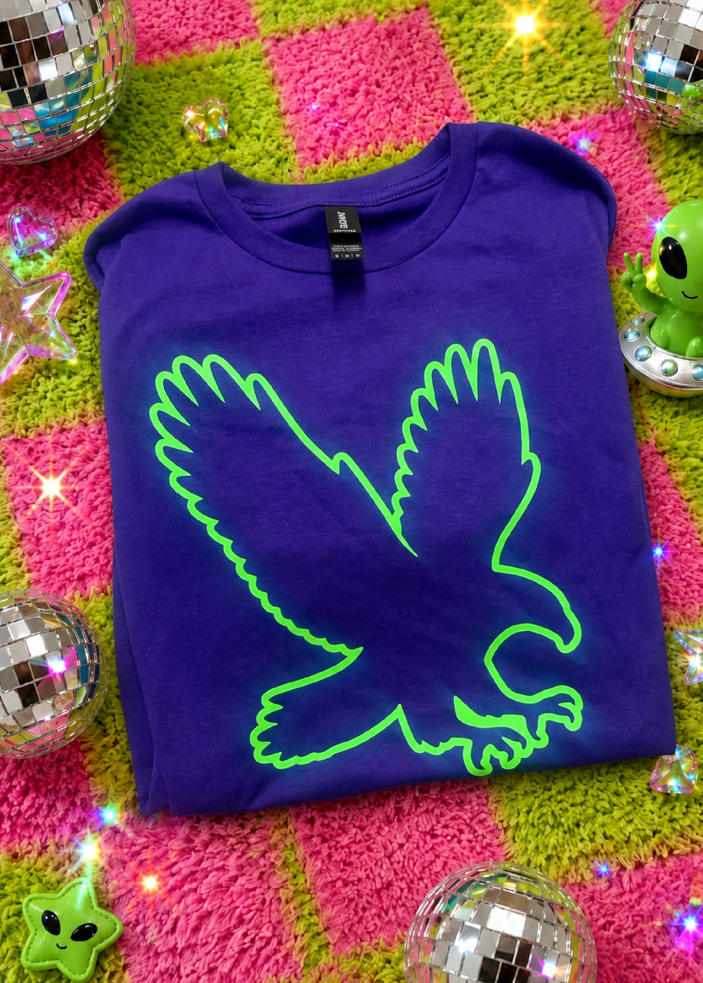 NEON GLOW IN THE DARK EAGLE TEE