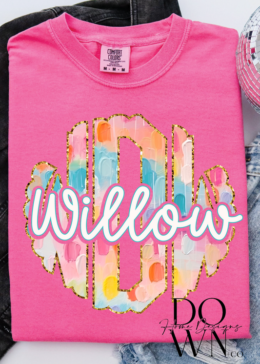 Oil Painted Monogram Tee