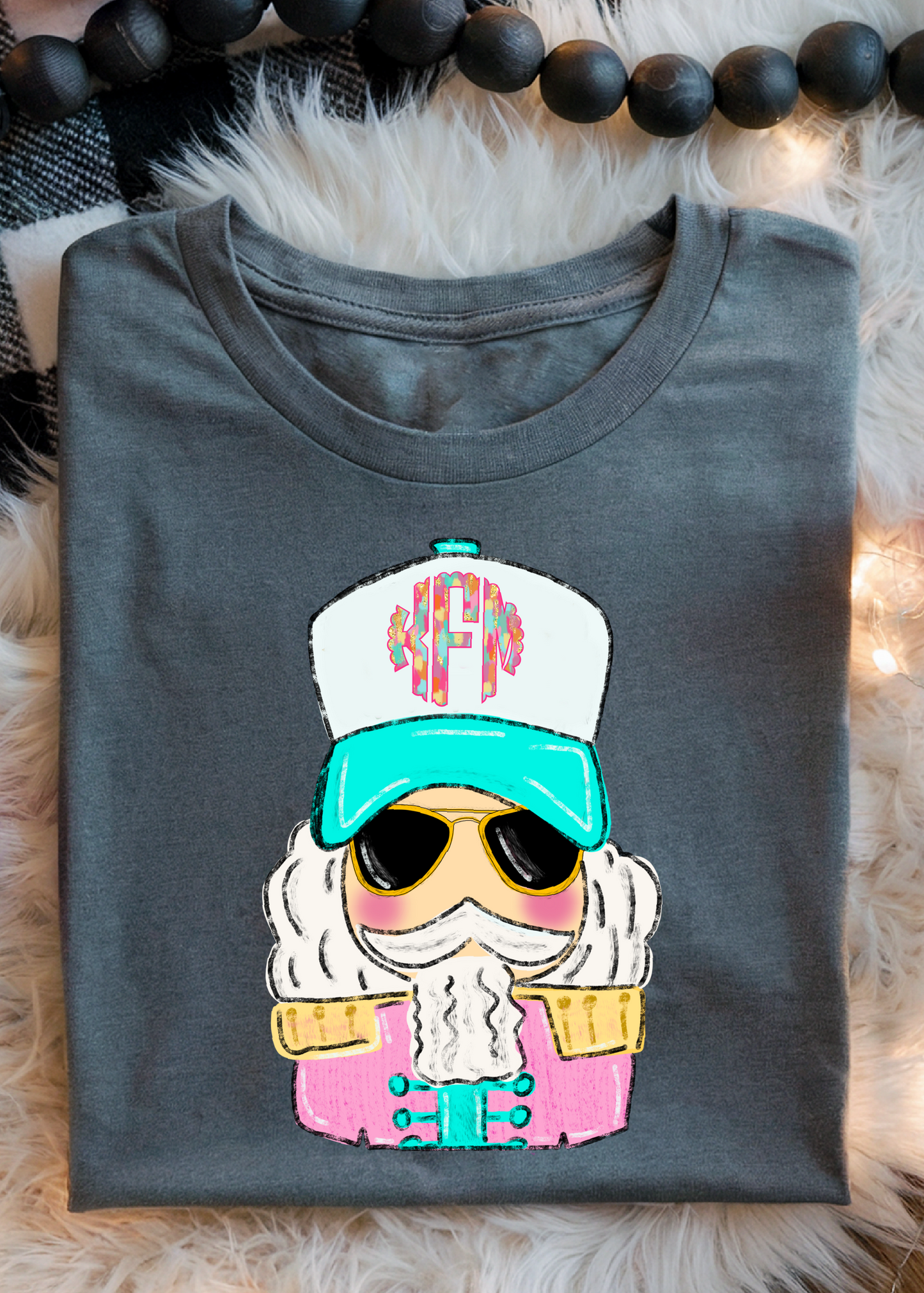 Nutcracker Trucker Girl Monogram