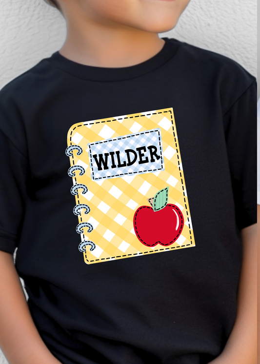 BOY Personalized School Notebook Graphic Tee