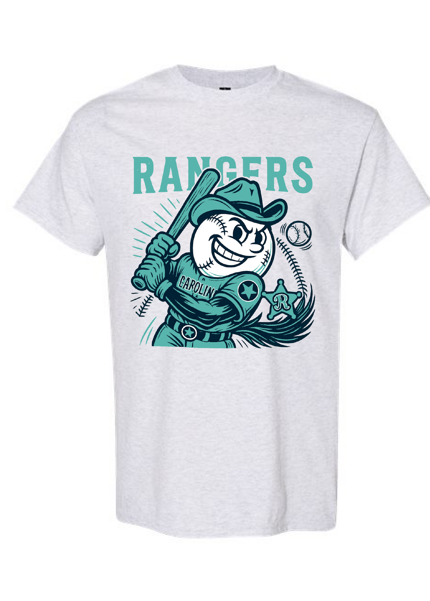 Retro Rangers Baseball Mascot tee