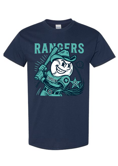 Retro Rangers Baseball Mascot tee