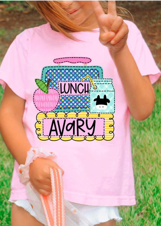 GIRL Personalized School Lunch Graphic Tee