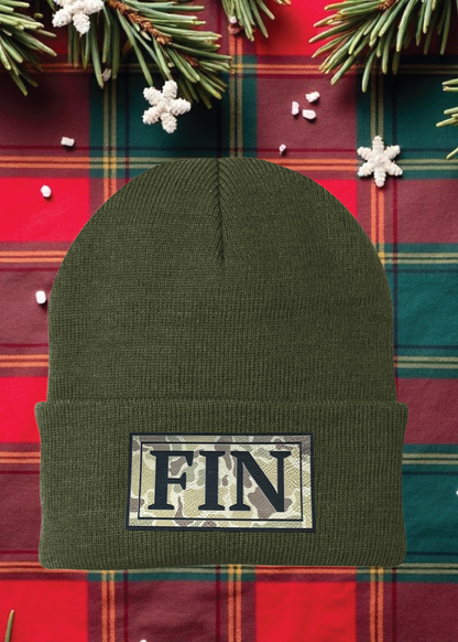 Rectangle Duck Camo Name Beanie