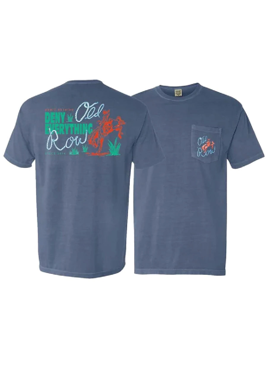 Outdoors Cowboy Blue Pocket Tee