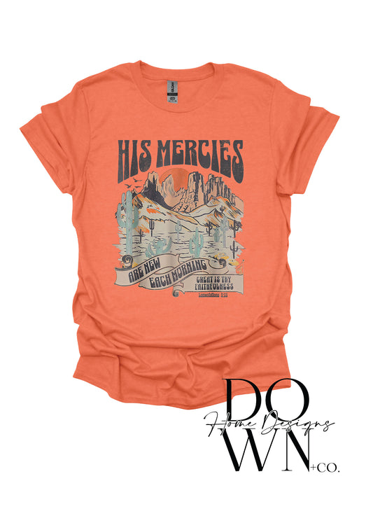 Western His Mercies Tee