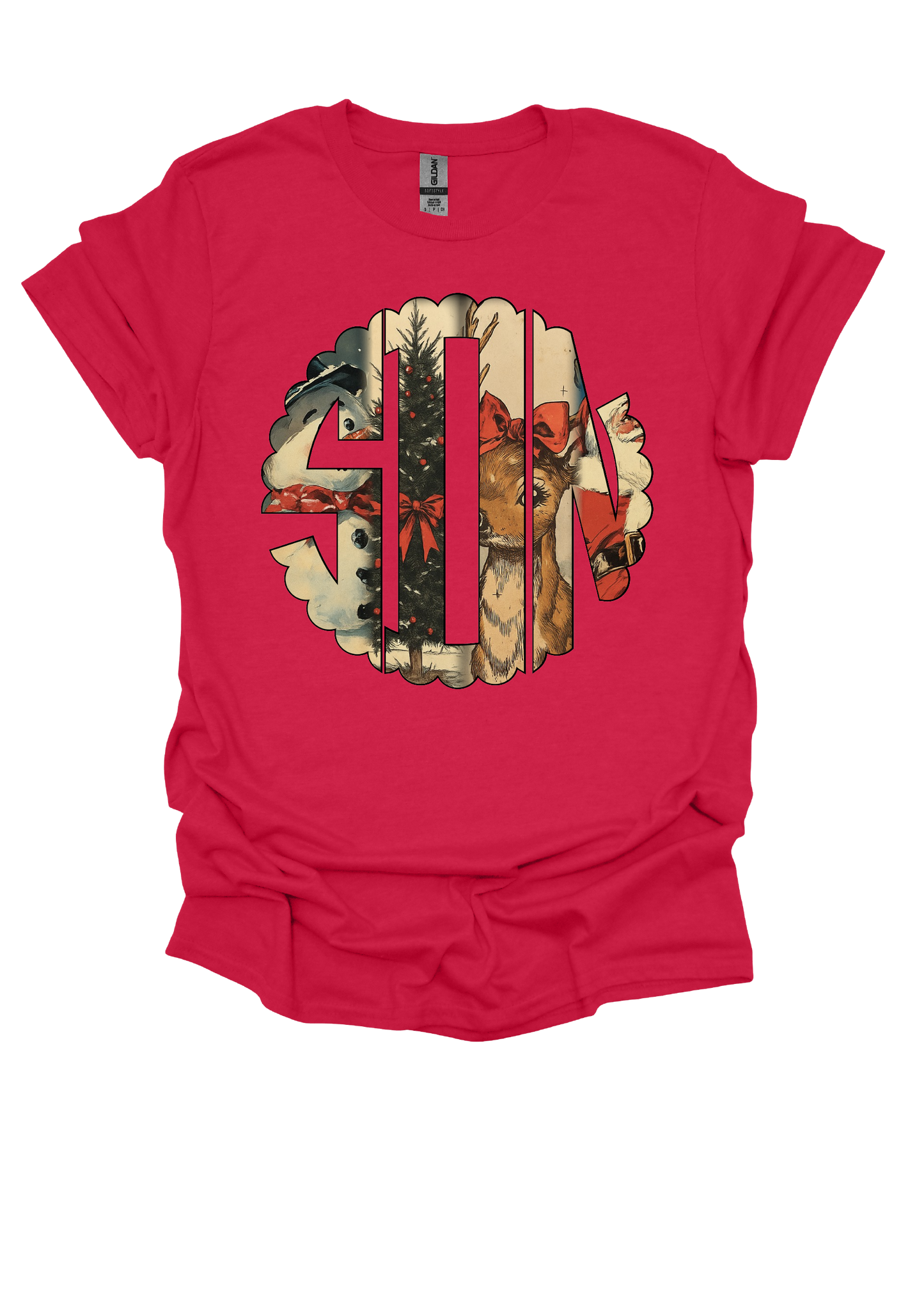 Vintage Christmas Personalized Graphic Tee