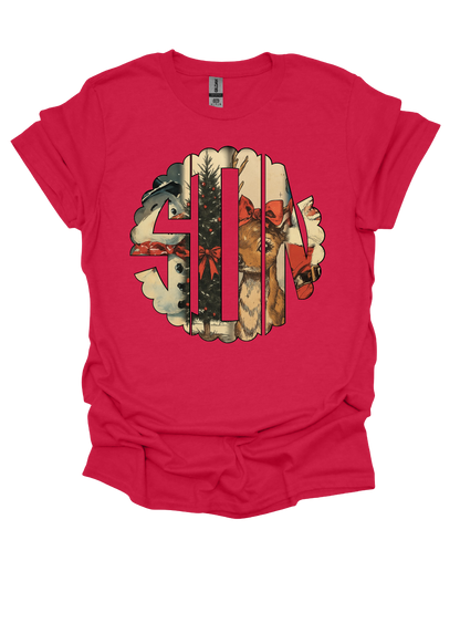 Vintage Christmas Personalized Graphic Tee