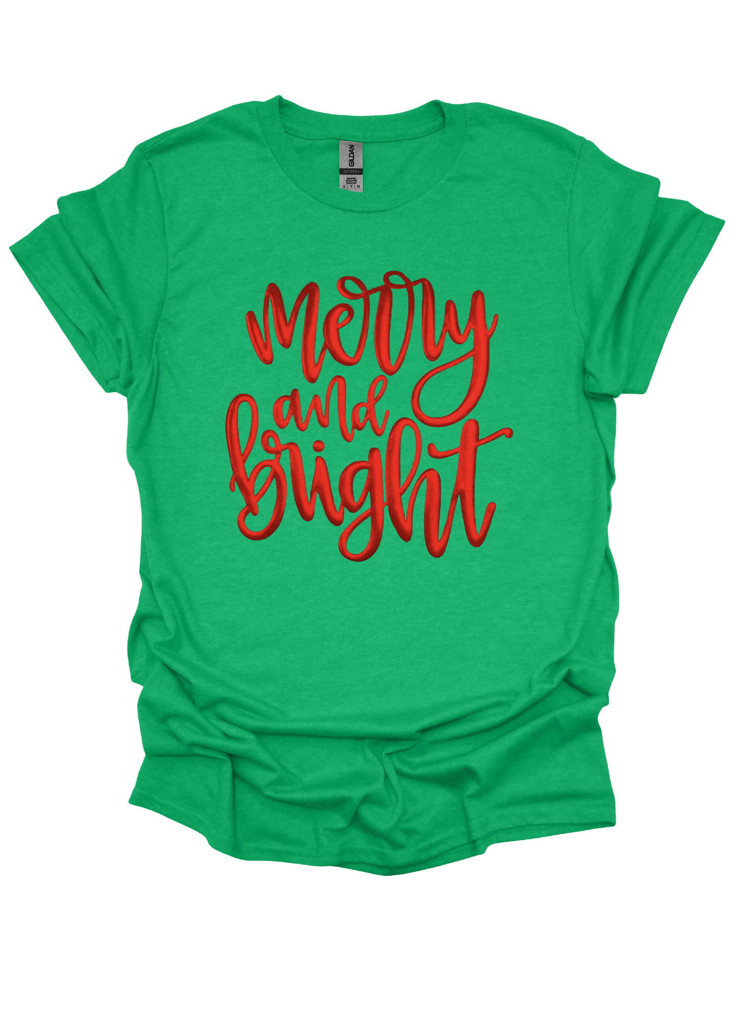 Customized Metallic Foil Puff Graphic Tee