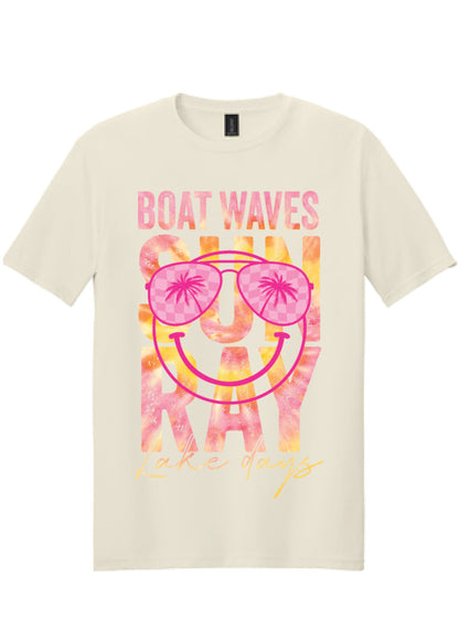 Boat Waves Lake Days Tee