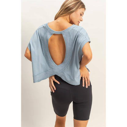 Open Back Boxy Crop Top