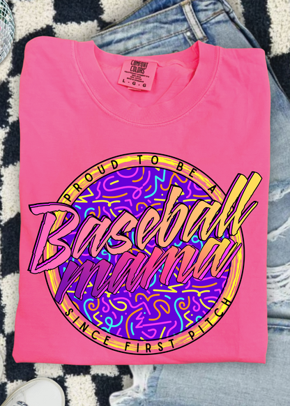 Baseball Mama Retro Comfort Color