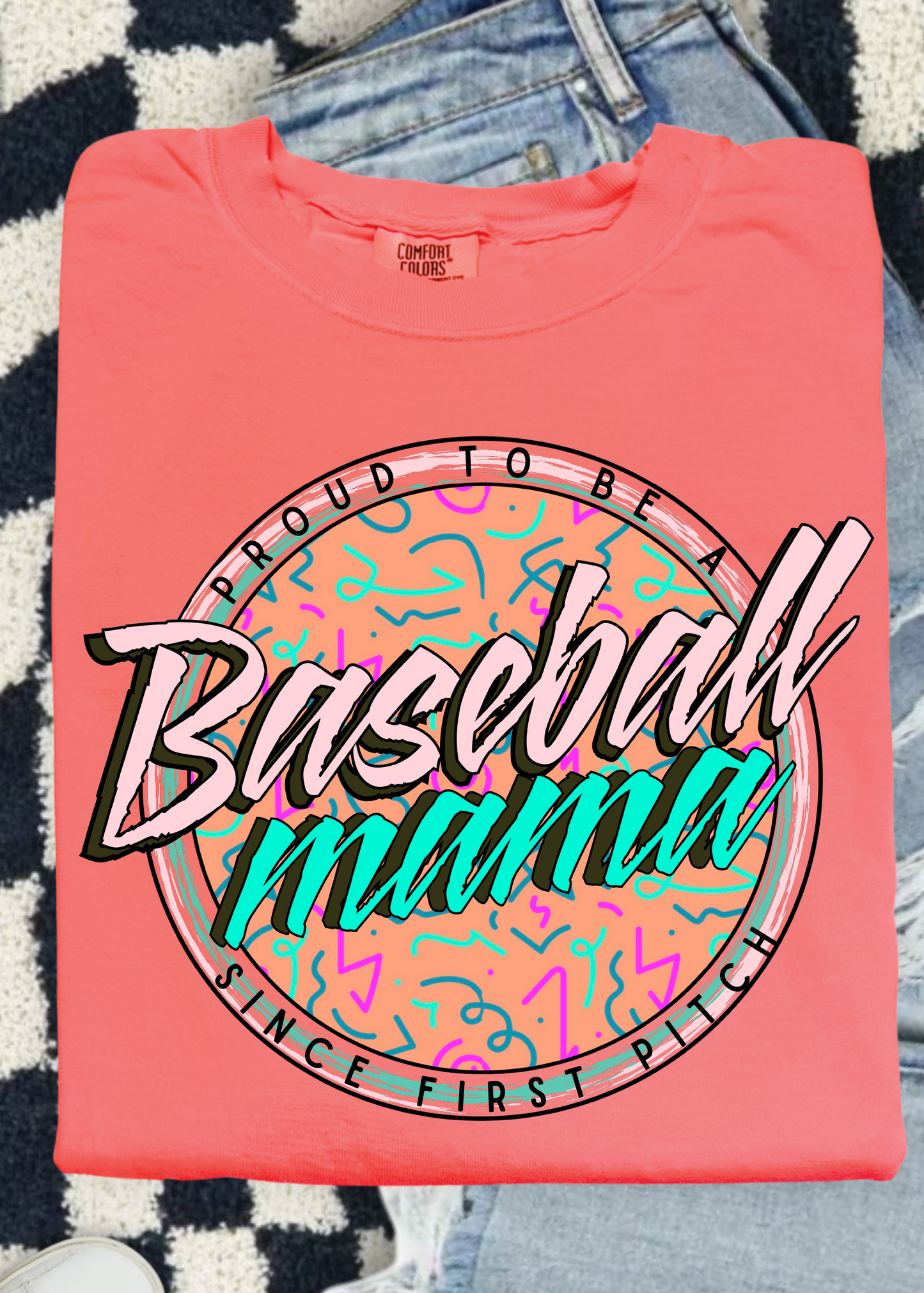 Baseball Mama Retro Comfort Color