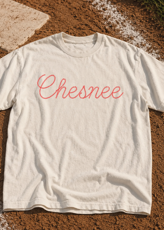 Comfort Color Baseball Stitch Team + Number Tee