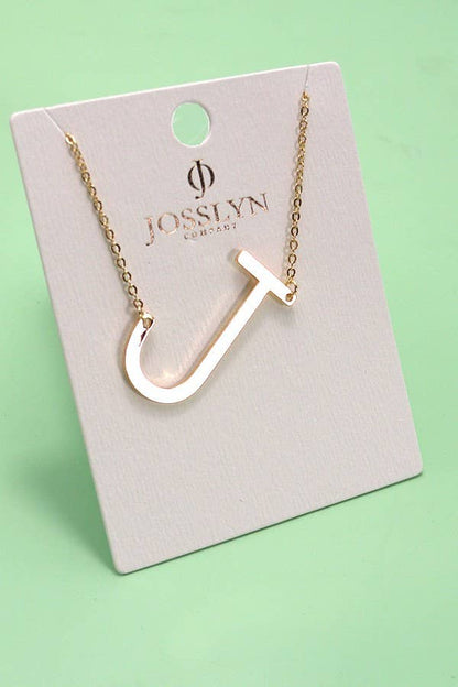 Sideways Initial Necklace