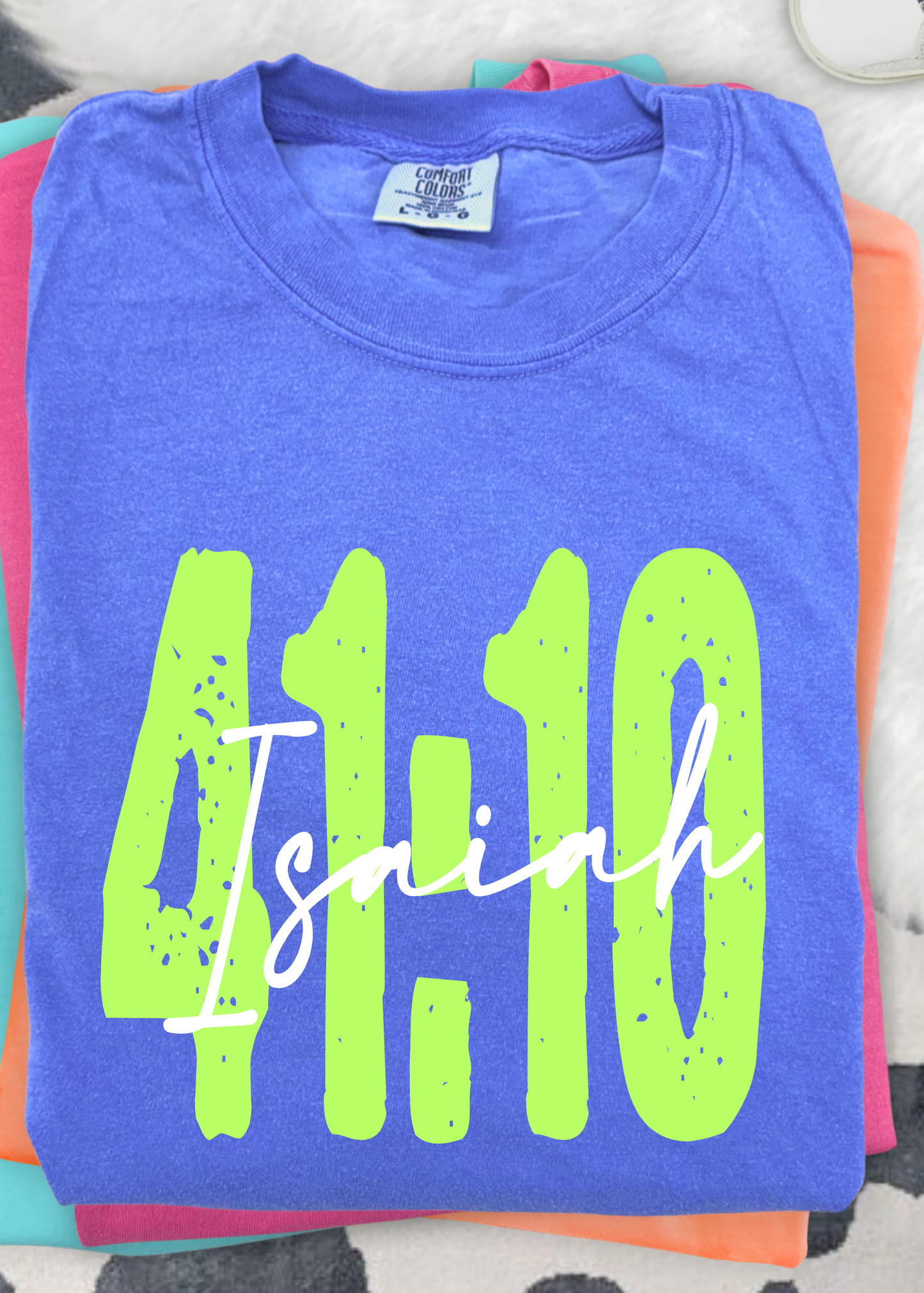 Comfort Color Custom Bible Verse Tee