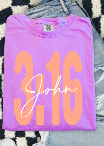 Comfort Color Custom Bible Verse Tee