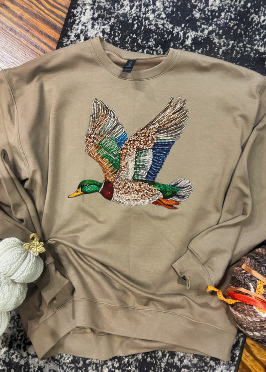 Mallard Sequin Faux Sweatshirt