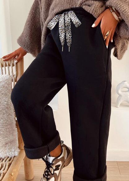 Casual Over Chaos Leopard Drawstring Pants