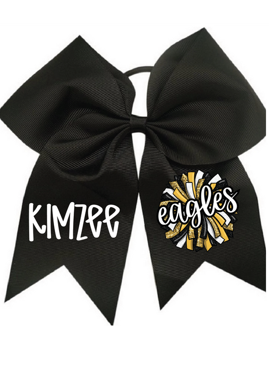 SPIRIT POM NAME CHEER BOW