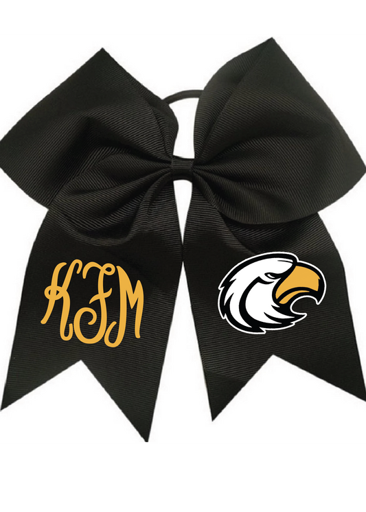 CLASSIC EAGLE MONOGRAM CHEER BOW