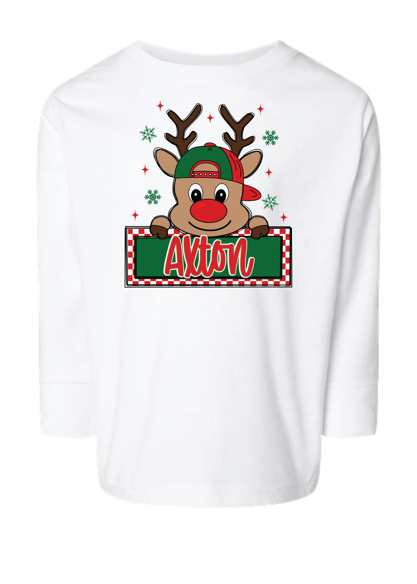 Boy Reindeer Name Drop Longsleeve