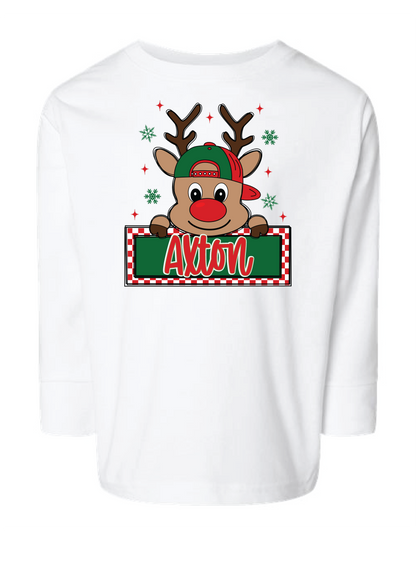 Boy Reindeer Name Drop Longsleeve